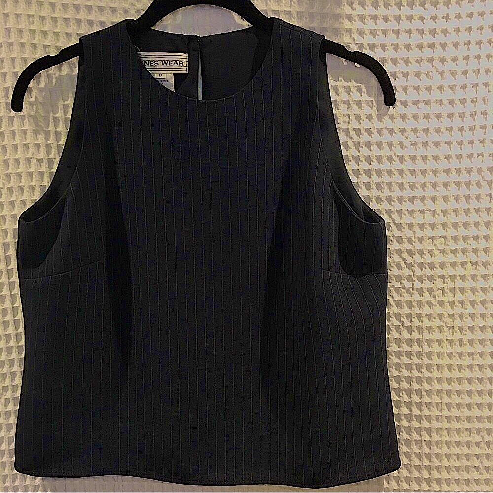 Brand New Jones Wear navy pinstripes shell